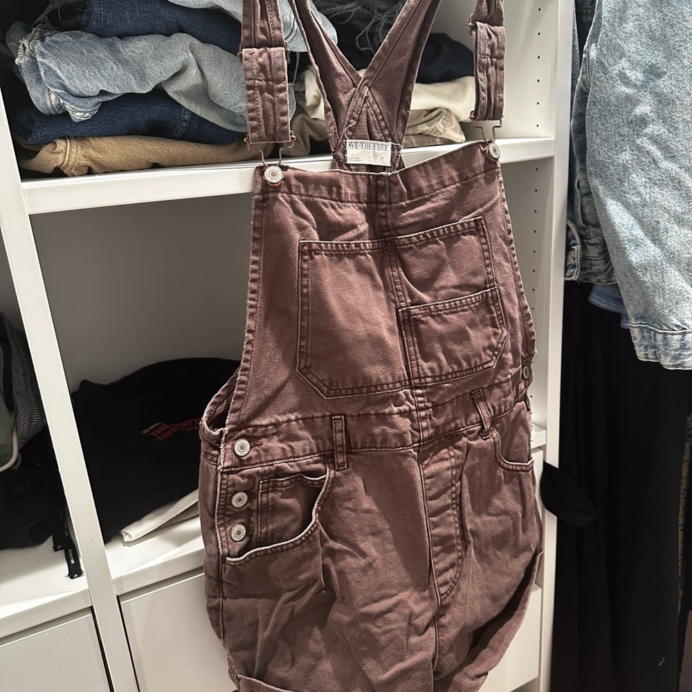 We The Free Brown Overalls Shorts - Picture 2 of 2